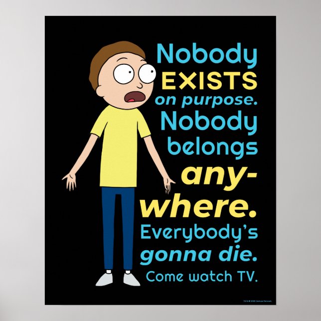 Poster RICK ET MORTY™ | Personne N'Existe À Titre Excepti (Devant)