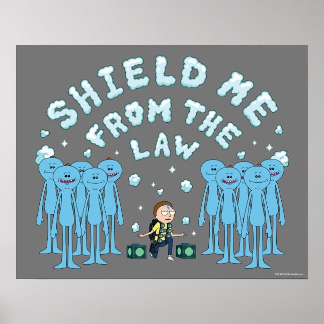 Poster RICK ET MORTY™ | Protégez-Moi De La Loi (Devant)