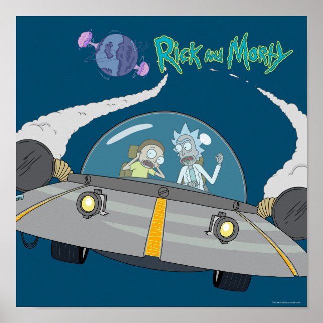Poster RICK ET MORTY™ | Vol En Navire Spatial (Devant)