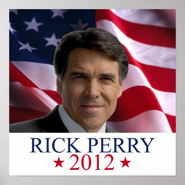 Poster Rick Perry 2012 pour l'affiche du président (Devant)