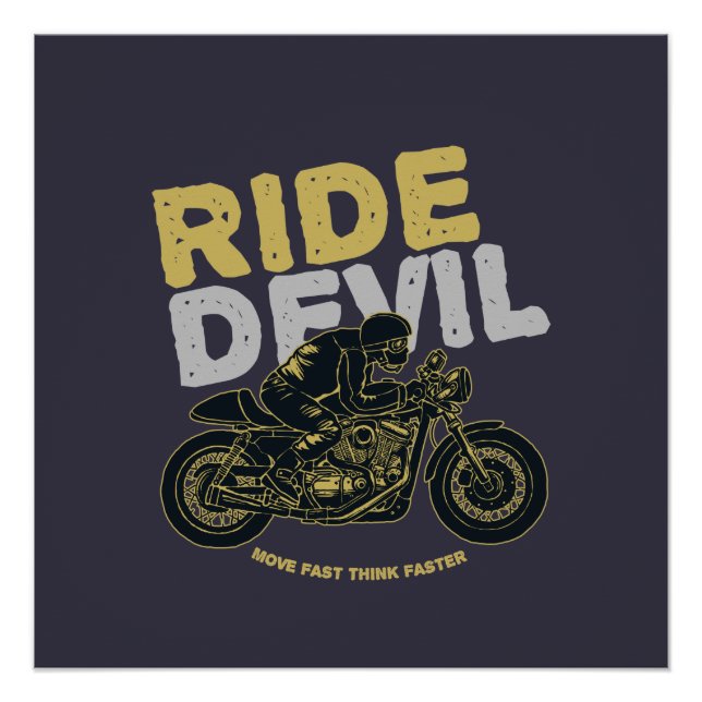 Poster 🔥 Ride Devil : Déplace Rapidement, Pense Plus Rap (Devant)