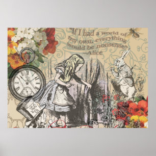 Poster Rideau de Alice au Pays des Merveilles Absurdités