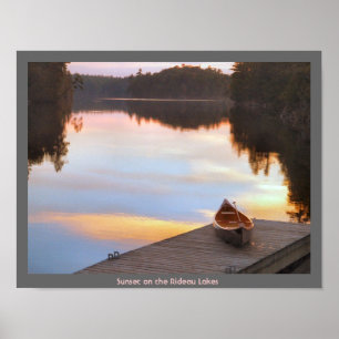Poster Rideau Lakes - Canoe