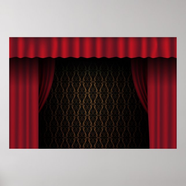 Poster Rideau rouge (Devant)