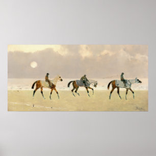 Poster Riders on the Beach - Rene Princeteau Fine Art