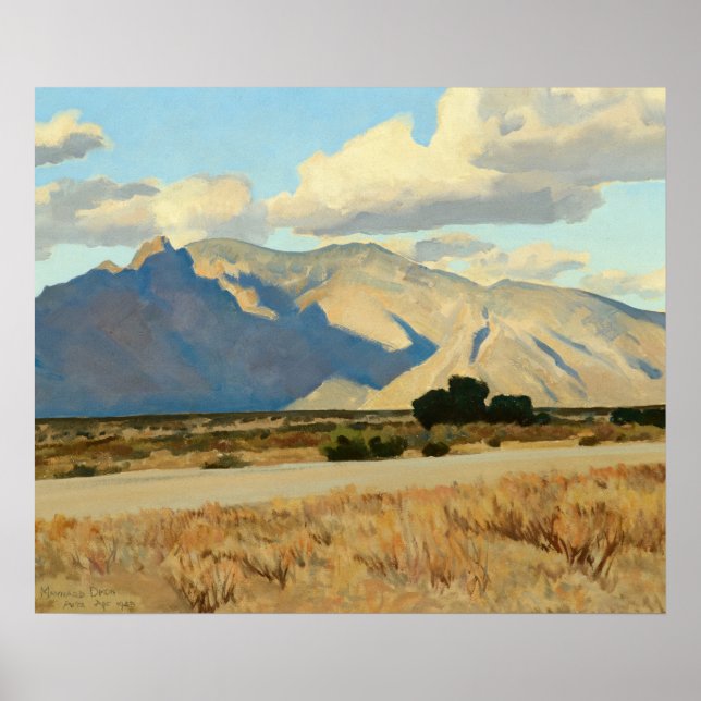 Poster Ridge and Rillito, Arizona par Maynard Dixon (Devant)