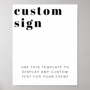 Poster RILEY Retro Bold Modern Custom Editable Sign