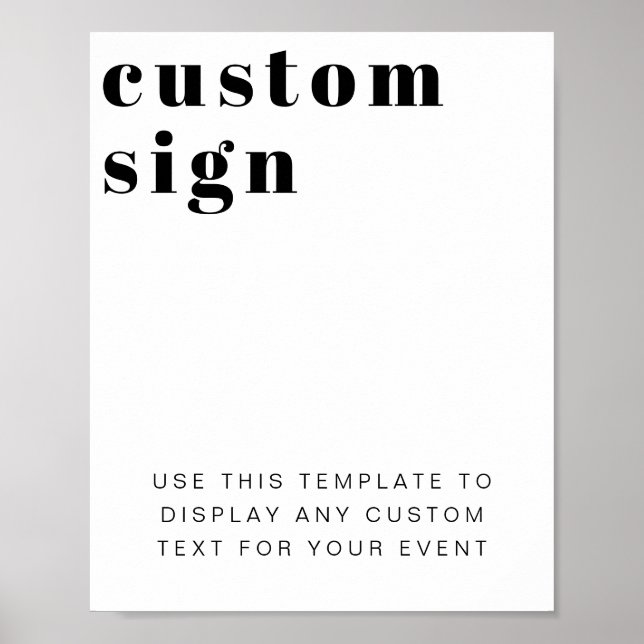 Poster RILEY Retro Bold Modern Custom Editable Sign (Devant)