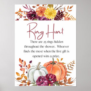 Poster Ring Hunt Automne Fête des mariées Jeu