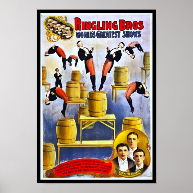 Poster Ringling Brothers Circus Raschetta Brothers (Devant)