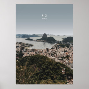 Poster Rio, Brésil Illustration de voyage