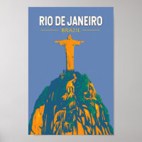 Rio De Janeiro Brésil Travel Art Vintage