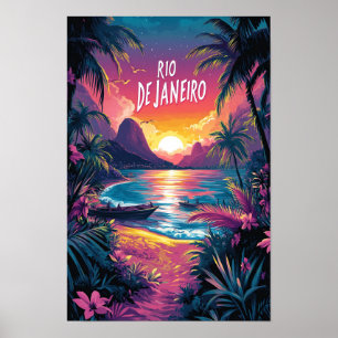Poster Rio de Janeiro Brésil Voyage Vintage