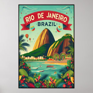 Poster Rio de Janeiro : Couleurs vibrantes du Brésil