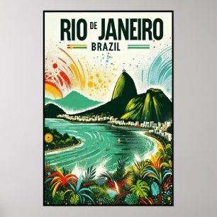 Poster Rio de Janeiro : Couleurs vibrantes du Brésil