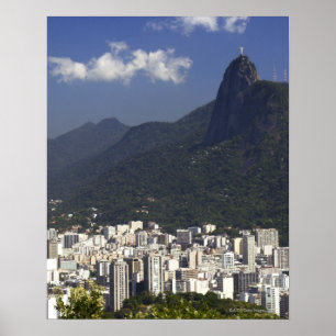 Poster Rio de Janeiro de négligence de Corcovado, Brési