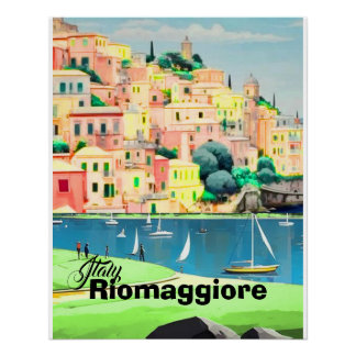 Poster Riomaggiore Italie Carte Postale de Voyage | Souve