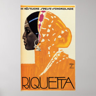 Poster RIQUETTA CHOCOLATES 1926 Ludwig Hohlwein Advert
