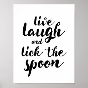 Poster Rire en direct et lick la cuillère