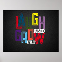 Rire et cultiver graisse typographie colorée Poste
