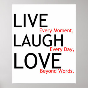 Poster rire vivant amour