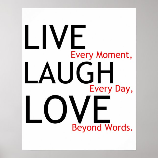 Poster rire vivant amour (Devant)