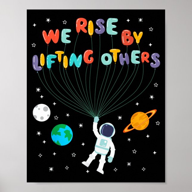 Poster Rise Children Apparel Uni-kids Black Small We Rise (Devant)