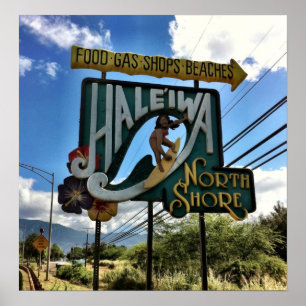 Poster Rivage du nord Oahu Hawaï