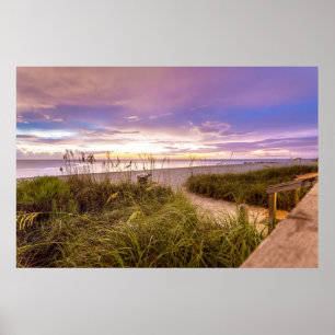 Poster Rivage et océan calme   la Floride de plage de