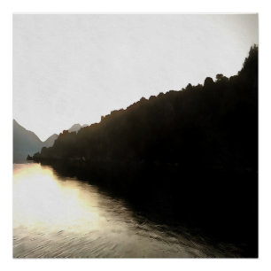 Poster Rivages D'Ombres Paysage Art