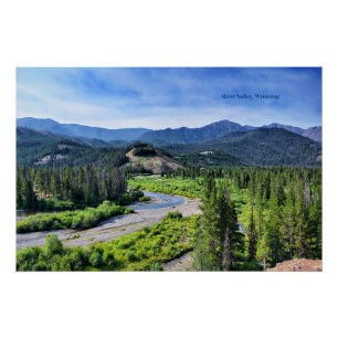 Poster River Valley, Amérique occidentale, Wyoming,