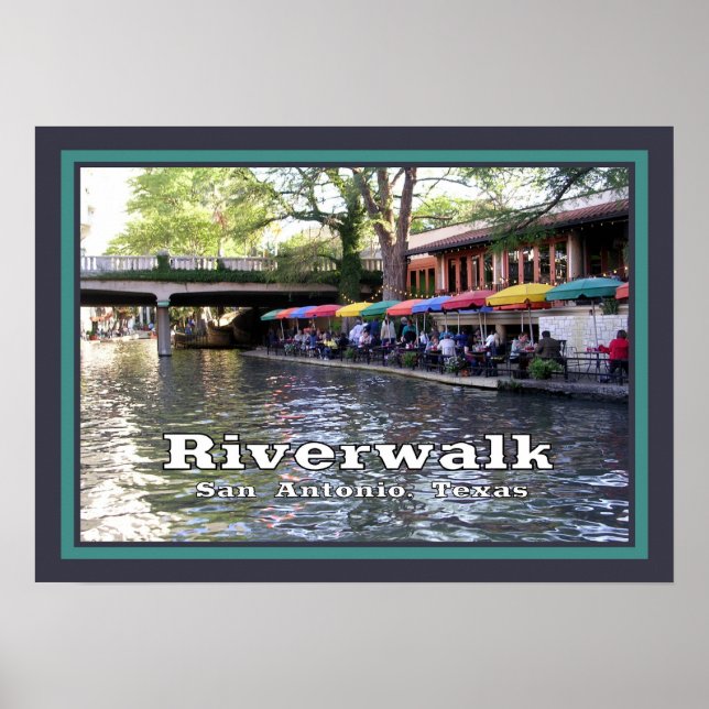 Poster Riverwalk, San Antonio, Texas (Devant)