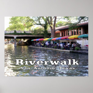 Poster Riverwalk, San Antonio, Texas