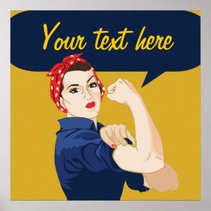 Poster Riveter Rosie personnalisable