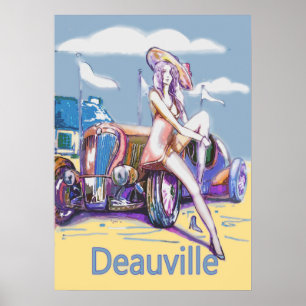 Poster riviera française de deauville