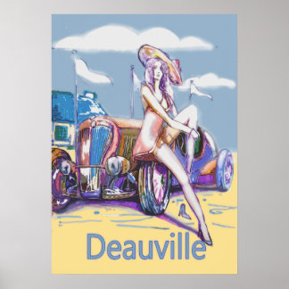 Poster riviera française de deauville