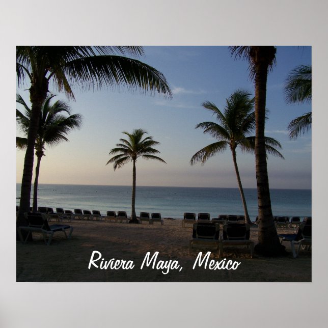 Poster Riviera Maya Cancun Mexique Plage Vacances (Devant)