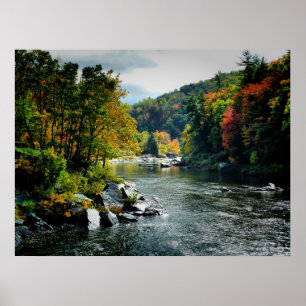 Poster Rivière à l'automne - Ohiopyle, PA