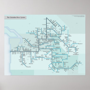 Poster Rivière Columbia 18 x 24