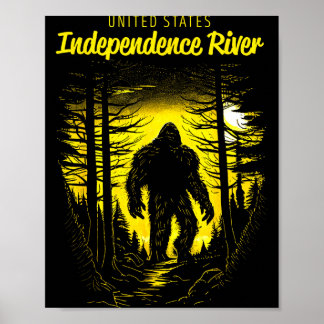 Poster rivière de l'indépendance États-Unis