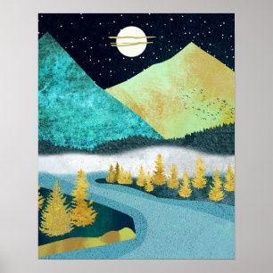 Poster Rivière dorée