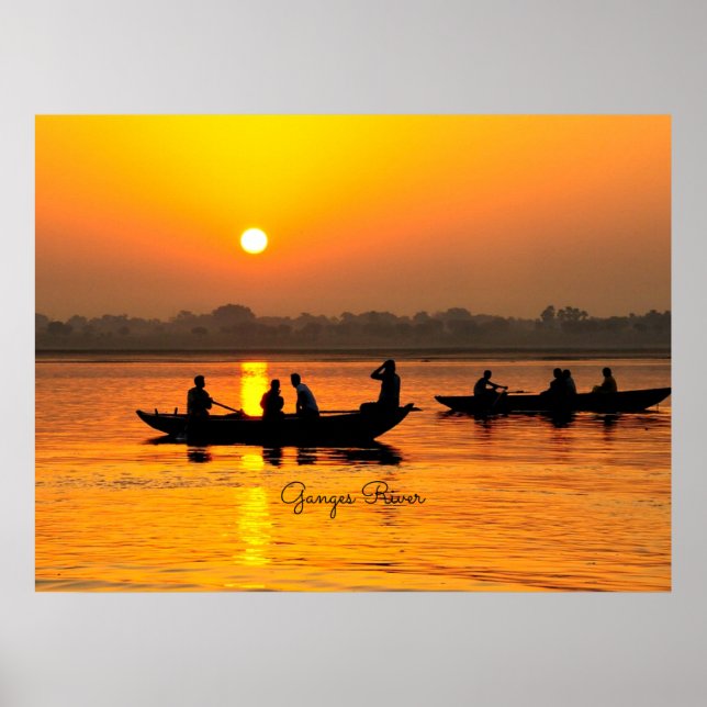 Poster Rivière du Gange, pittoresque (Devant)