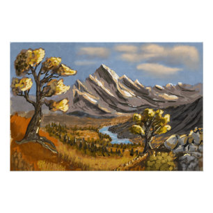 Poster Rivière et torrent de haute montagne.