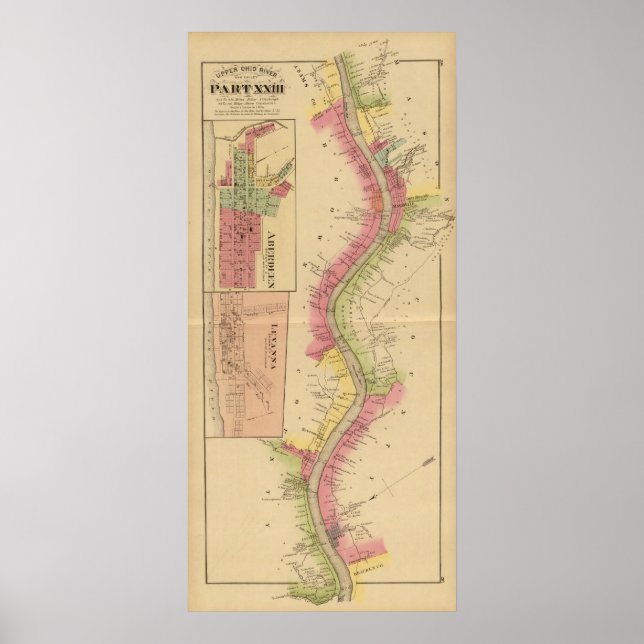 Poster Rivière et vallée de l'Ohio supérieur 2 (Devant)