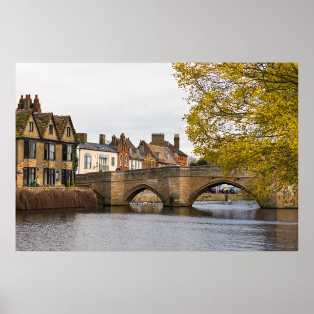 Poster Rivière Great Ouse à St Ives Cambridgeshire UK (Devant)