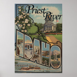 Poster Rivière Priest, Idaho - Grandes Scènes Lettre