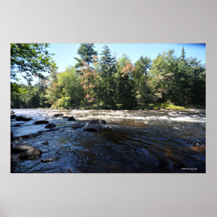 Poster rivière Raquette dans l'Adirondack. imprimer 08 25