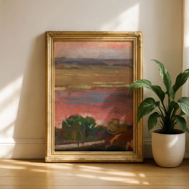 Poster Rivière rose | Jan Stanisławski (Créateur téléchargé)