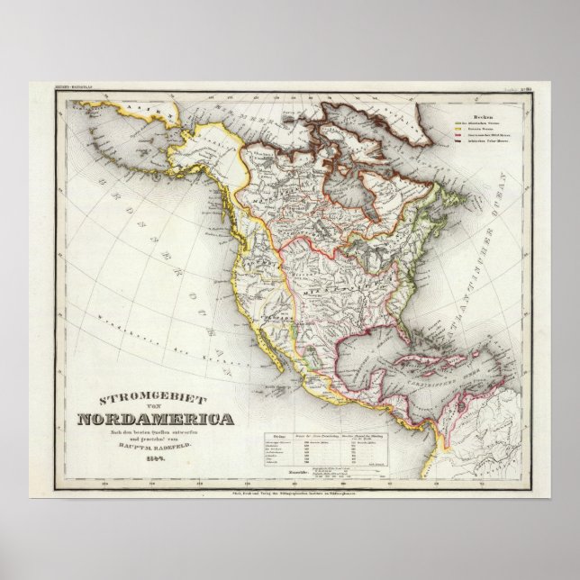 Poster Rivières d'Amérique du Nord (Devant)