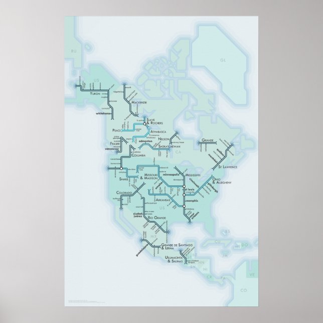 Poster Rivières nord-américaines (Devant)